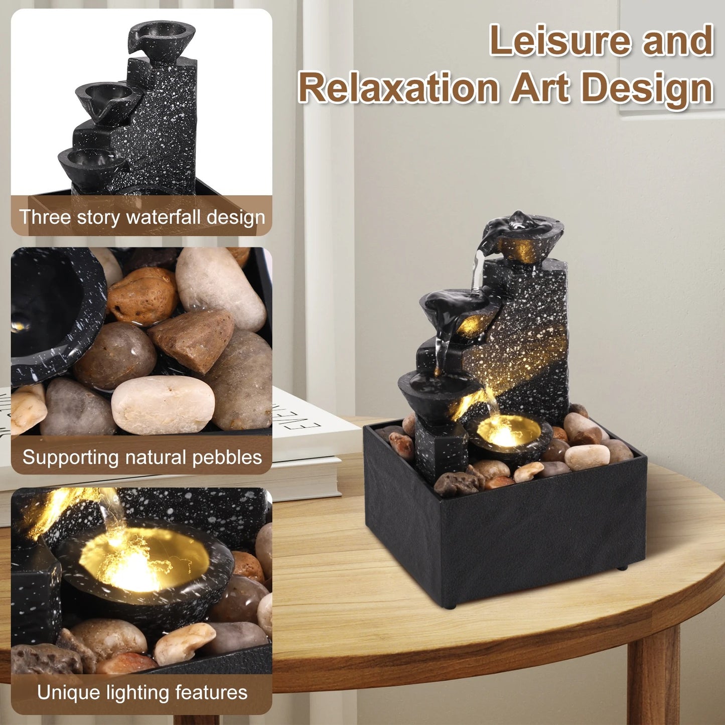Serene Cascading Tabletop Fountain – A Thoughtful Mother’s Day Gift