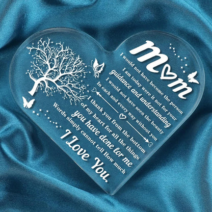 Heart-Shaped LED Acrylic Plaque – A Timeless Tribute to Mom